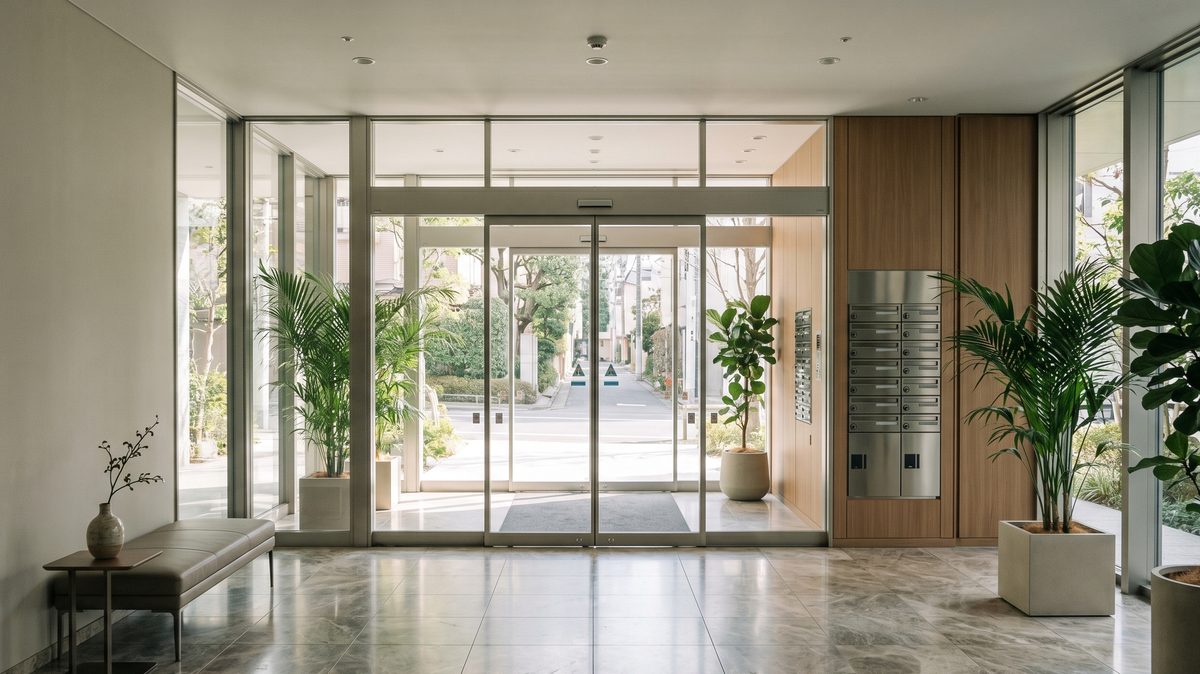 築10年マンションのエントランスロビー