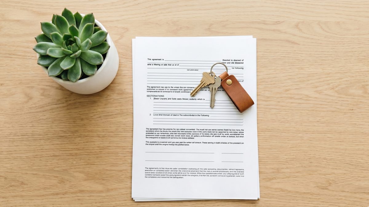 マンション売却の鍵と契約書イメージ