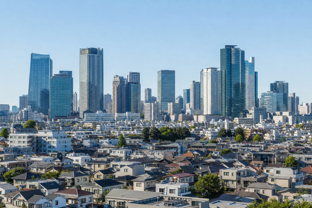 大手と地元の不動産会社を比較するイメージ