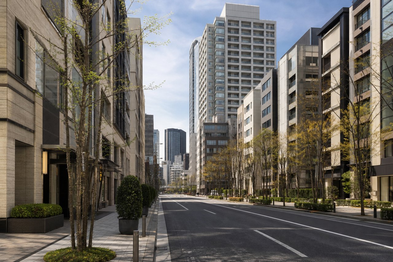 中央区銀座・築地エリアの都心マンションと商業地の街並み