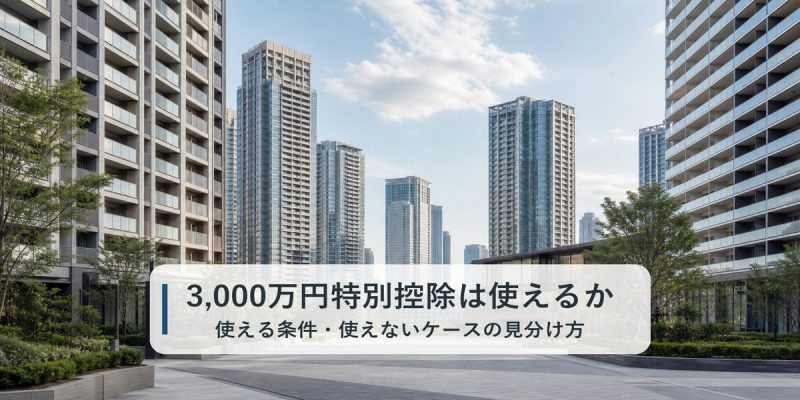 マンション売却の3,000万円特別控除|使える条件・使えないケースの見分け方のイメージ